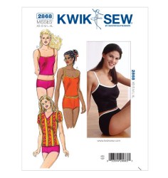 2868 KS STRETCH STRAPPY TANKINI, PANTIES,T-SHIRT PATTERN XS-XL